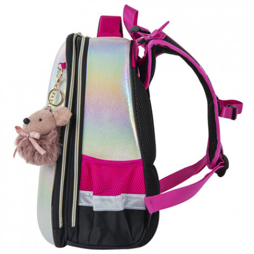 Ранец BRAUBERG SHINY, 2 отделения, Curious mouse, 36х28х14 см, 270696
