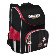 Ранец GRIZZLY анатомическая спинка, с мешком для обуви, для мальчиков, ASTRONAUT, 33х25х13 см, RAm-385-6/1