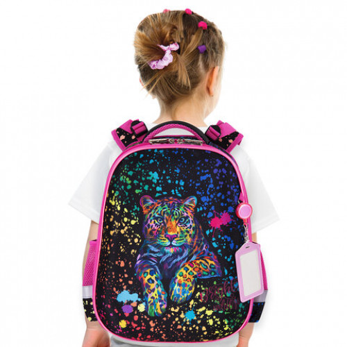 Ранец ЮНЛАНДИЯ EXTRA, с дополнительным объемом, Bright wildlife, 38х29х18 см, 270676
