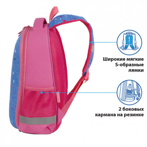 Ранец ПИФАГОР EVA BASIC, 1 отделение, Happy girl, 39х30х16 см, 229938
