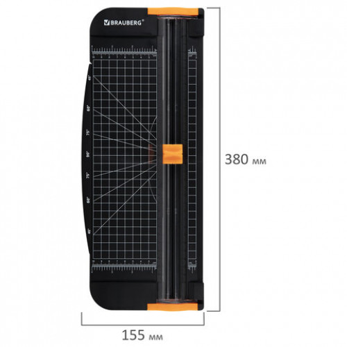 Резак роликовый BRAUBERG SUPER A4, до 12 л., длина реза 310 мм, линейка, А4, 532328