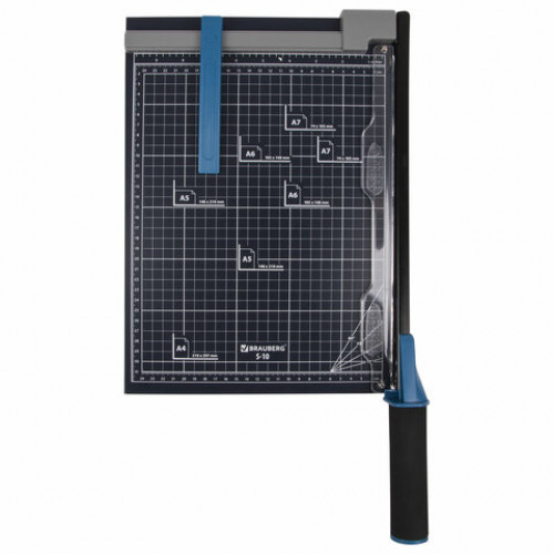 Резак сабельный BRAUBERG S10 KATANA, на 10 л., длина реза 320 мм, металлическое основание, A4, 531116