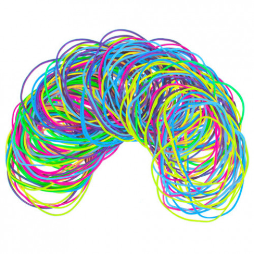 Резинки банковские TPR универсальные, диаметр 60 мм, 100 г, ЯРКИЕ ЦВЕТА, BRAUBERG SPECIAL, 440191