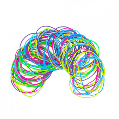 Резинки банковские TPR универсальные, диаметр 60 мм, 50 г, ЯРКИЕ ЦВЕТА, BRAUBERG SPECIAL, 440190