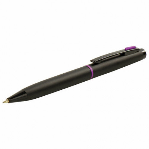 Ручка подарочная шариковая BRAUBERG Tono, СИНЯЯ, корпус черный, синие детали, линия письма 0,5 мм, 143489