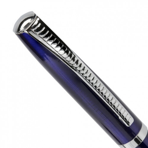 Ручка подарочная шариковая BRAUBERG Cayman Blue, корпус синий, узел 1 мм, линия письма 0,7 мм, синяя, 141409