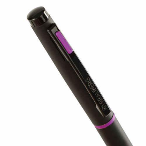Ручка подарочная шариковая BRAUBERG Tono, СИНЯЯ, корпус черный, синие детали, линия письма 0,5 мм, 143489