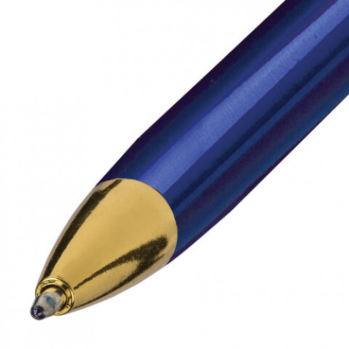 Ручка подарочная шариковая BRAUBERG De Luxe Blue, корпус синий, узел 1 мм, линия письма 0,7 мм, синяя, 141412