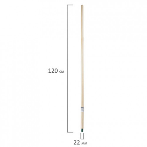 Черенок для уборочного инвентаря 120 см, деревянный, еврорезьба, универсальный, LAIMA EXPERT, 601829