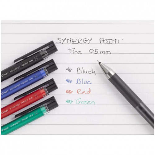 Ручка гелевая автоматическая PILOT Synergy Point, СИНЯЯ, корпус синий, линия 0,3мм, BLRT-SNP5 L