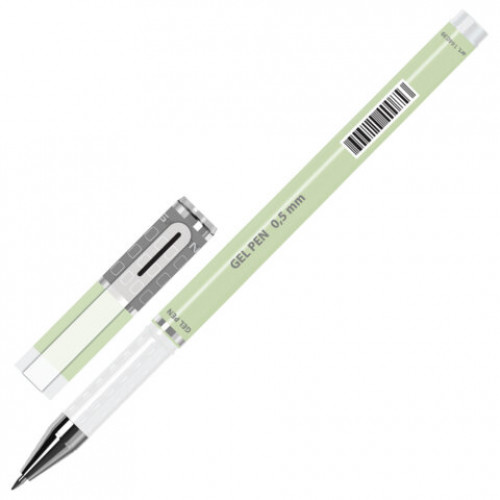 Ручка гелевая BRAUBERG GEL ONE PASTEL, ЧЕРНАЯ, корпус ассорти, узел 0,5 мм, линия 0,35 мм, 144039