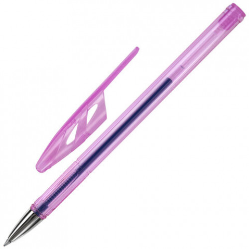 Ручки гелевые BRAUBERG ULTRA GEL PASTEL, НАБОР 4 ШТУКИ, СИНИЕ, стандартный наконечник 0,5 мм, линия письма 0,35 мм, 144282