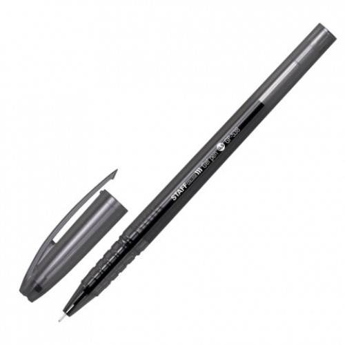 Ручка гелевая STAFF COLLEGE, ЧЕРНАЯ, игольчатый узел 0,5 мм, линия письма 0,35 мм, 144538