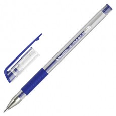Ручка гелевая с грипом BRAUBERG EXTRA GT, СИНЯЯ, стандартный узел 0,5 мм, линия 0,35 мм, 143915