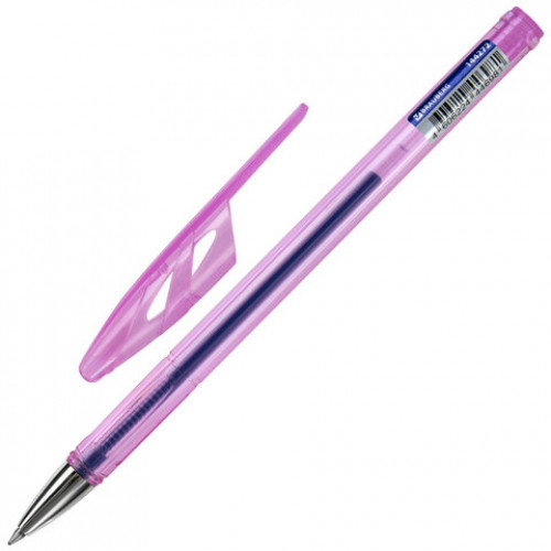 Ручка гелевая BRAUBERG ULTRA GEL PASTEL, СИНЯЯ, стандартный наконечник 0,5 мм, линия письма 0,35 мм, 144272