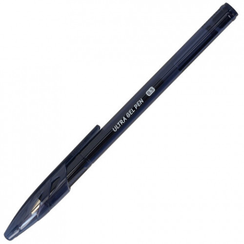 Ручка гелевая BRAUBERG ULTRA GEL NAVY BLUE, ТЕМНО-СИНЯЯ, стандартный наконечник 0,5 мм, линия письма 0,35 мм, 144281
