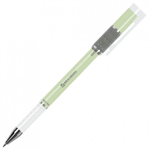 Ручка гелевая BRAUBERG GEL ONE PASTEL, ЧЕРНАЯ, корпус ассорти, узел 0,5 мм, линия 0,35 мм, 144039