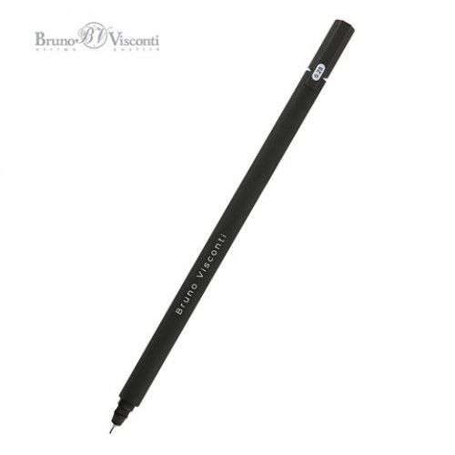 Ручка гелевая BRUNO VISCONTI Super Slim Black, ЧЕРНАЯ, узел 0,28мм, линия 0,2мм, 20-0, 20-0397