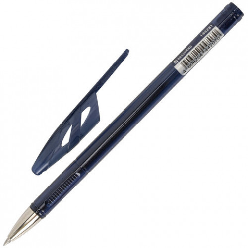 Ручка гелевая BRAUBERG ULTRA GEL NAVY BLUE, ТЕМНО-СИНЯЯ, стандартный наконечник 0,5 мм, линия письма 0,35 мм, 144281