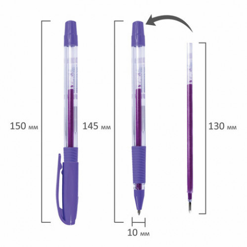 Ручка гелевая PENSAN Neon Gel, НЕОН АССОРТИ, узел 1 мм, линия письма 0,5 мм, дисплей, 2290/S