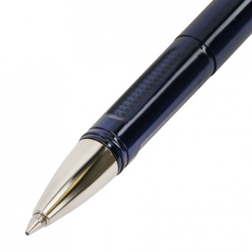 Ручка гелевая BRAUBERG ULTRA GEL NAVY BLUE, ТЕМНО-СИНЯЯ, стандартный наконечник 0,5 мм, линия письма 0,35 мм, 144281
