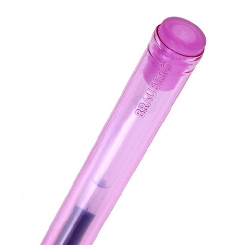 Ручки гелевые BRAUBERG ULTRA GEL PASTEL, НАБОР 4 ШТУКИ, СИНИЕ, стандартный наконечник 0,5 мм, линия письма 0,35 мм, 144282