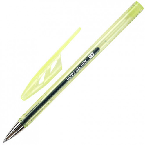 Ручки гелевые BRAUBERG ULTRA GEL PASTEL, НАБОР 4 ШТУКИ, СИНИЕ, стандартный наконечник 0,5 мм, линия письма 0,35 мм, 144282