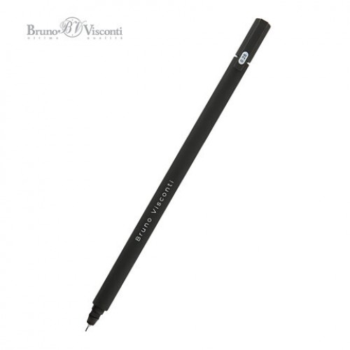 Ручка гелевая BRUNO VISCONTI Super Slim Black, СИНЯЯ, узел 0,28мм, линия 0,2мм, 20-03, 20-0398