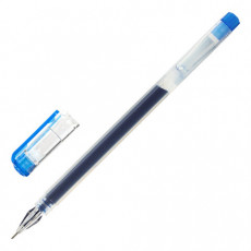 Ручка гелевая STAFF BRILLIANCE, СИНЯЯ, длина письма 1000 м, игольчатый узел 0,5 мм, линия письма 0,35 мм, 143674