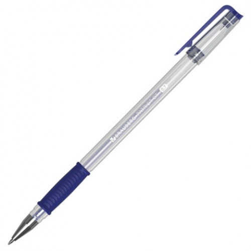 Ручка гелевая РОССИЯ PATRIOT-GT, СИНЯЯ, корпус прозрачный, узел 0,7 мм, линия письма 0,4 мм, BRAUBERG, 143959