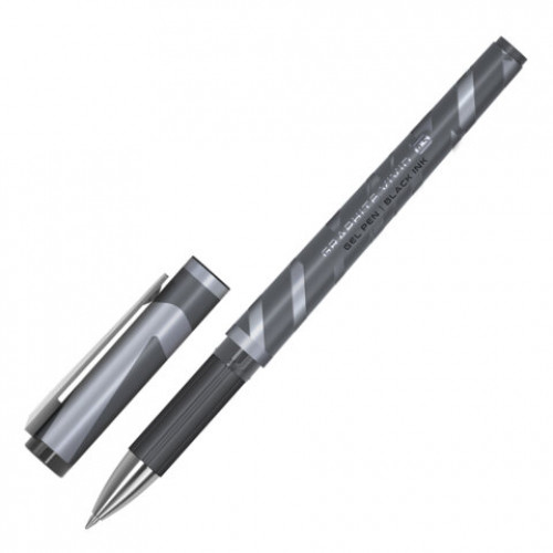 Ручка гелевая с грипом BRAUBERG GRAPHITE VIVID, ЧЕРНАЯ, пишущий узел 0,5 мм, линия письма 0,35 мм, 144542