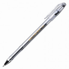 Ручка гелевая CROWN Hi-Jell, ЧЕРНАЯ, корпус прозрачный, узел 0,5 мм, линия письма 0,35 мм, HJR-500B