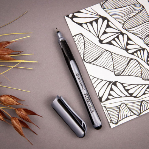 Ручка капиллярная (линер) ЧЕРНАЯ CENTROPEN Elite liner, линия 0,3мм, 4721, ш/к 33038, 247210112