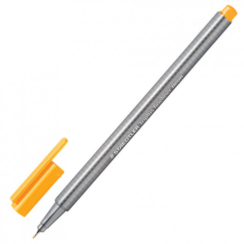 Ручка капиллярная (линер) STAEDTLER Triplus Fineliner, НЕОНОВАЯ ОРАНЖЕВАЯ, трехгранная, линия письма 0,3 мм, 334-401