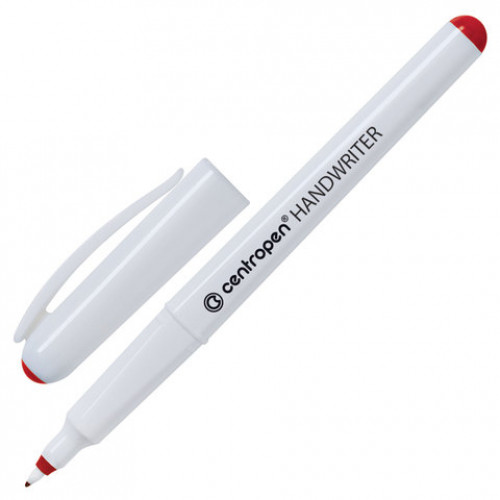 Ручка капиллярная (линер) КРАСНАЯ CENTROPEN Handwriter, трехгранная, линия письма 0,5 мм, 4651, 2 4651 0104