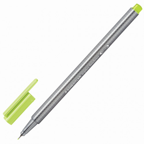 Ручка капиллярная (линер) STAEDTLER Triplus Fineliner, ЛАЙМОВАЯ, трехгранная, линия письма 0,3 мм, 334-53