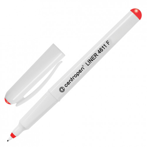 Ручка капиллярная (линер) КРАСНАЯ CENTROPEN Liner, трехгранная, линия письма 0,3 мм, 4611, 2 4611 0104