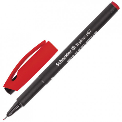 Набор капиллярных ручек (линеров) SCHNEIDER 10 шт., АССОРТИ, Topliner 967, корпус черный, линия письма 0,4 мм, 196790