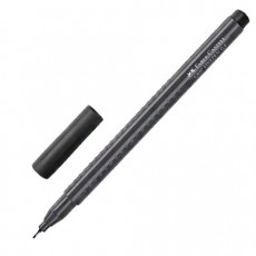 Ручка капиллярная (линер) FABER-CASTELL Grip Finepen, ЧЕРНАЯ, трехгранная, корпус черный, 0,4 мм, 151699