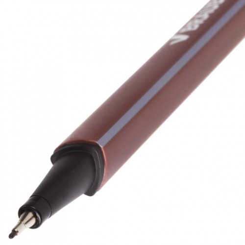 Ручка капиллярная (линер) BRAUBERG Aero, КОРИЧНЕВАЯ, трехгранная, металлический наконечник, линия письма 0,4 мм, 142257