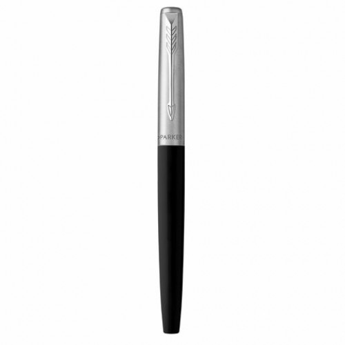 Ручка перьевая PARKER Jotter Originals Black Chrome CT, корпус черный, детали из нержавеющей стали, синяя, 2096894