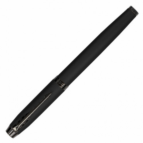 Ручка перьевая PARKER IM Achromatic Black BT, корпус черный матовый, нержавеющая сталь, синяя, 2127741