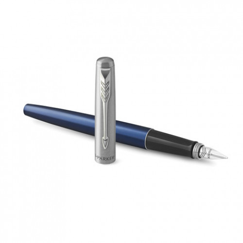 Ручка перьевая PARKER Jotter Royal Blue CT, корпус синий, детали из нержавеющей стали, синяя, 2030950