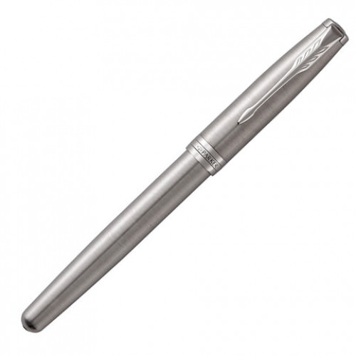 Ручка перьевая PARKER Sonnet Core Core Stainless Steel CT, корпус серебристый, палладиевые детали, черная, 1931509