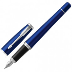 Ручка перьевая PARKER Urban Core Nightsky Blue CT, корпус темно-синий лак, хромированные детали, синяя, 1931598