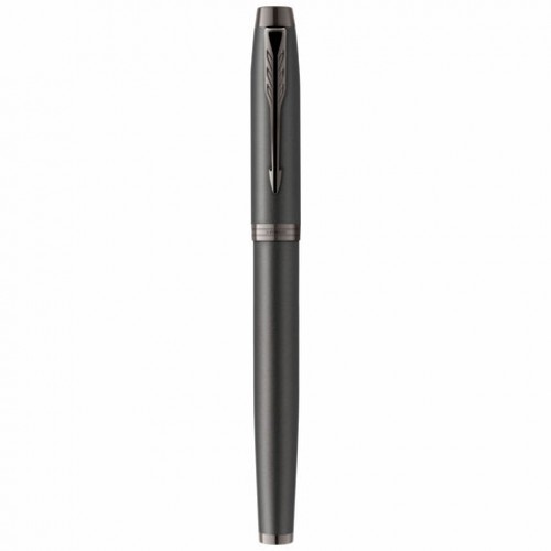 Ручка перьевая PARKER IM Professionals Monochrome Titanium, темно-серый лак, сталь, синяя, 2172959