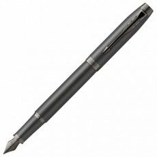 Ручка перьевая PARKER IM Professionals Monochrome Titanium, темно-серый лак, сталь, синяя, 2172959
