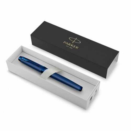 Ручка перьевая PARKER IM Professionals Monochrome Blue, синий металлик, нержавеющая сталь, синяя, 2172964