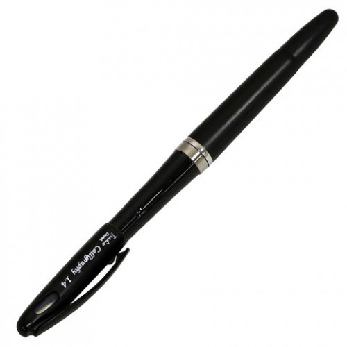 Ручка перьевая PENTEL (Япония) Tradio Calligraphy, корпус черный, линия письма 1,4 мм, черная, TRC1-14A