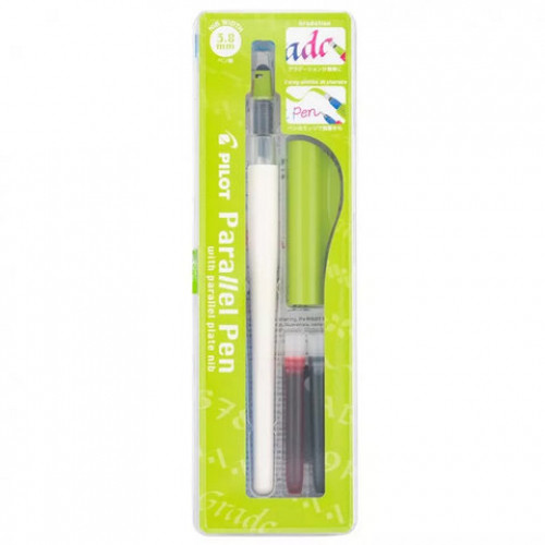 Ручка перьевая для каллиграфии PILOT Parallel Pen, перо 3,8мм, 2 картриджа, блистер, FP3-38N-SS